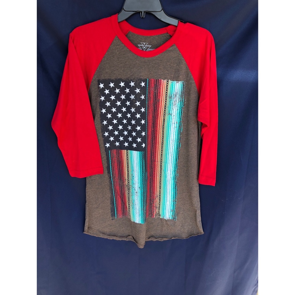 Baseball sleeve tee.